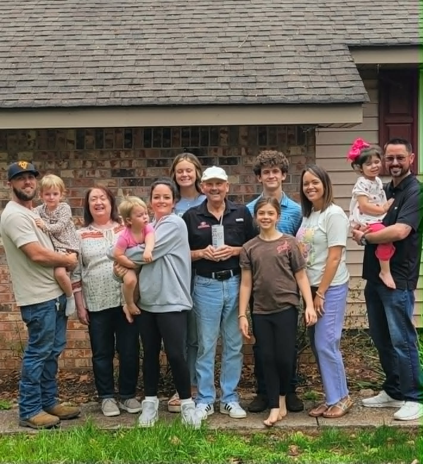 David surrounded by family and loved ones