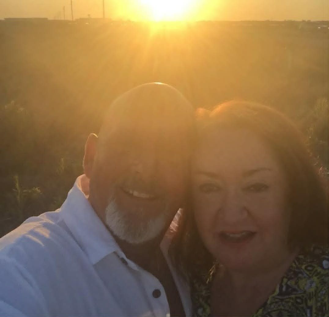 David and a loved one together at sunset
