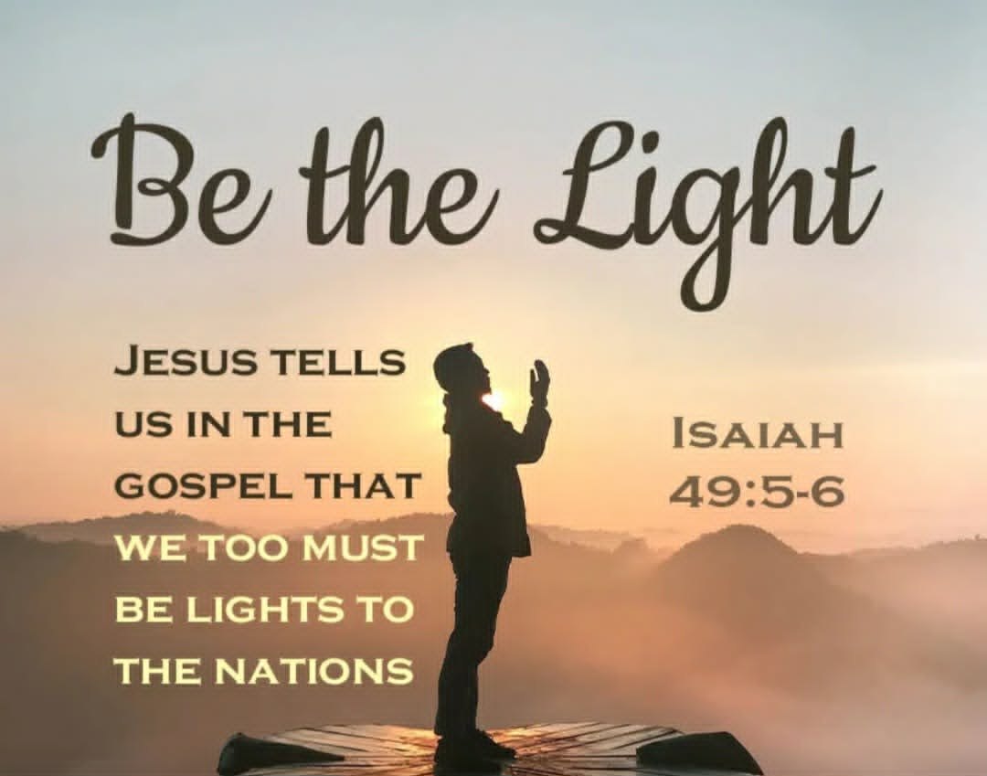 Inspirational message encouraging people to be the light