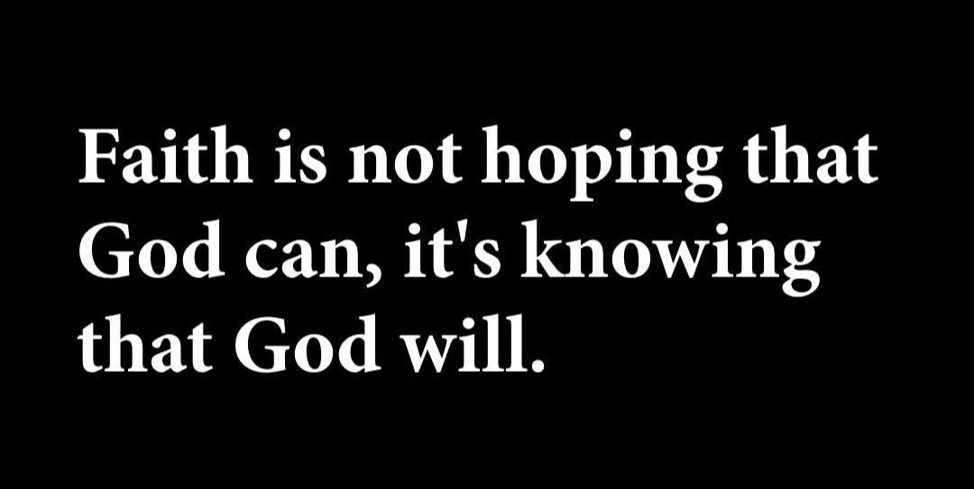 Inspirational message about knowing that God will