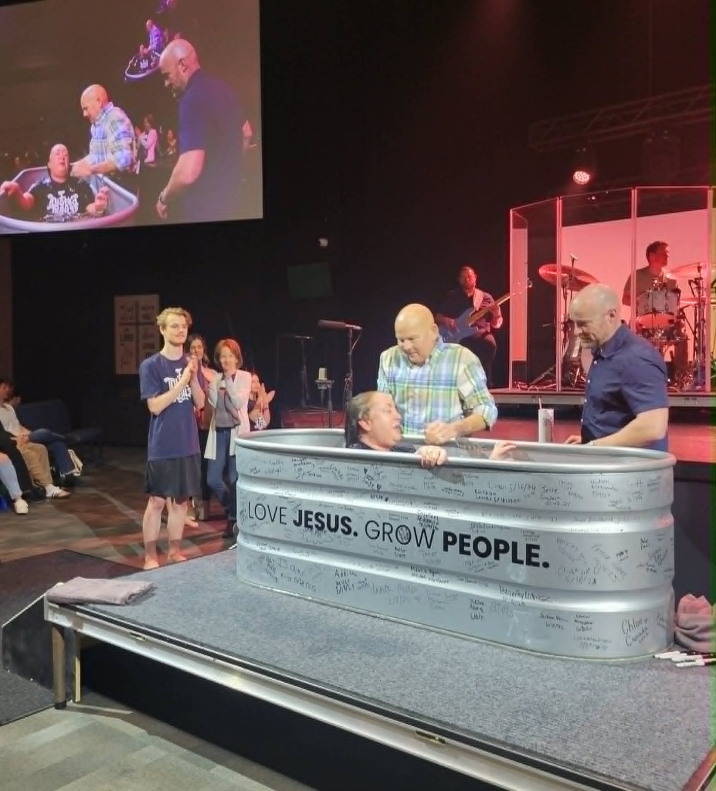A baptism representing an important faith milestone