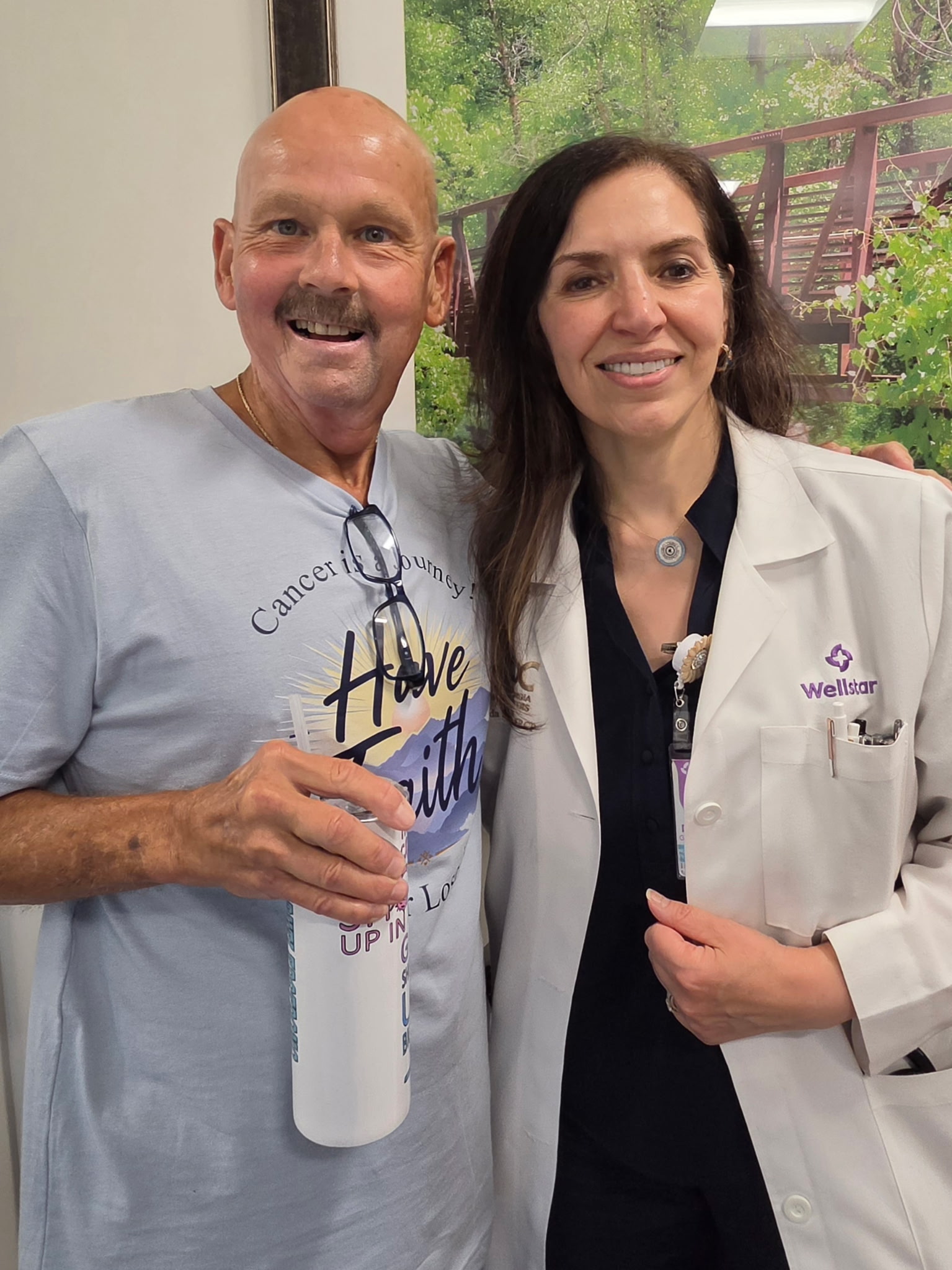 David with Dr. Kunter, his oncologist